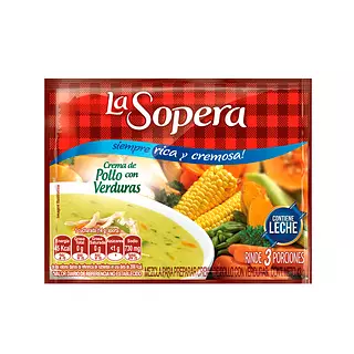 CREMA POLLO CON VERDURAS LA SOPERA 43 GR 